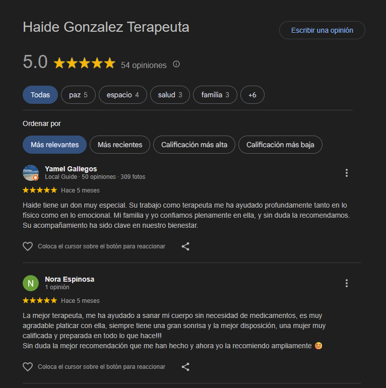 Testimonios Haide González Terapeuta