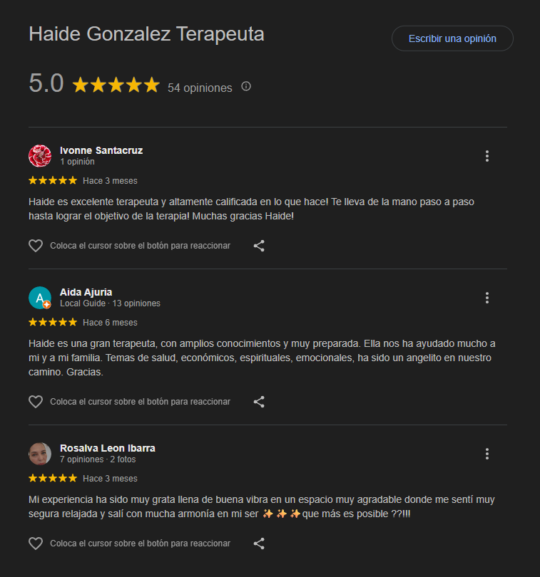Testimonios Haide González Terapeuta